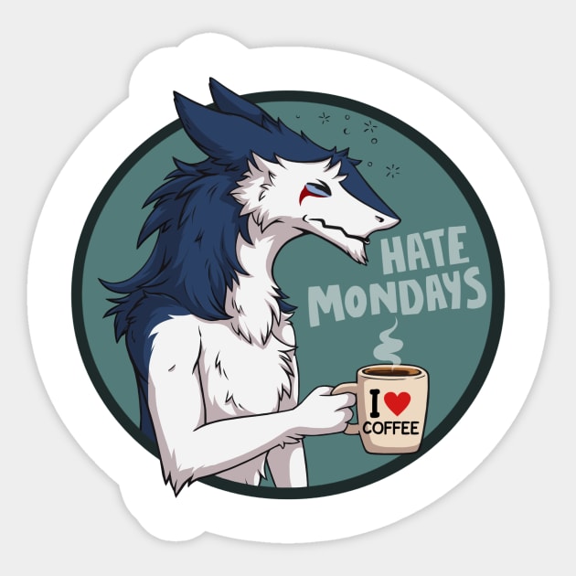 Hate mondays Sticker by Tigrokot